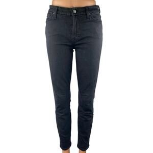 7 For All Mankind Women's Black Mid Rise Slim Skinny Leg Denim Jeans Pants Sz 26